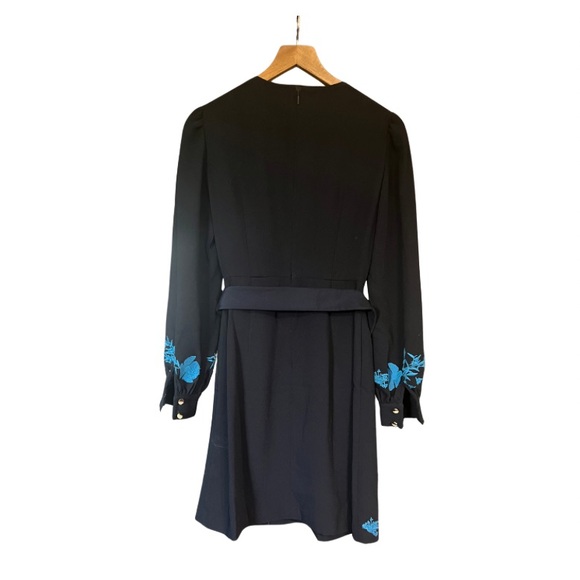 Ted Baker Navy Dress with Blue Floral Design - Picture 2 of 4